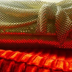 Jessica McClintock gold mesh bag